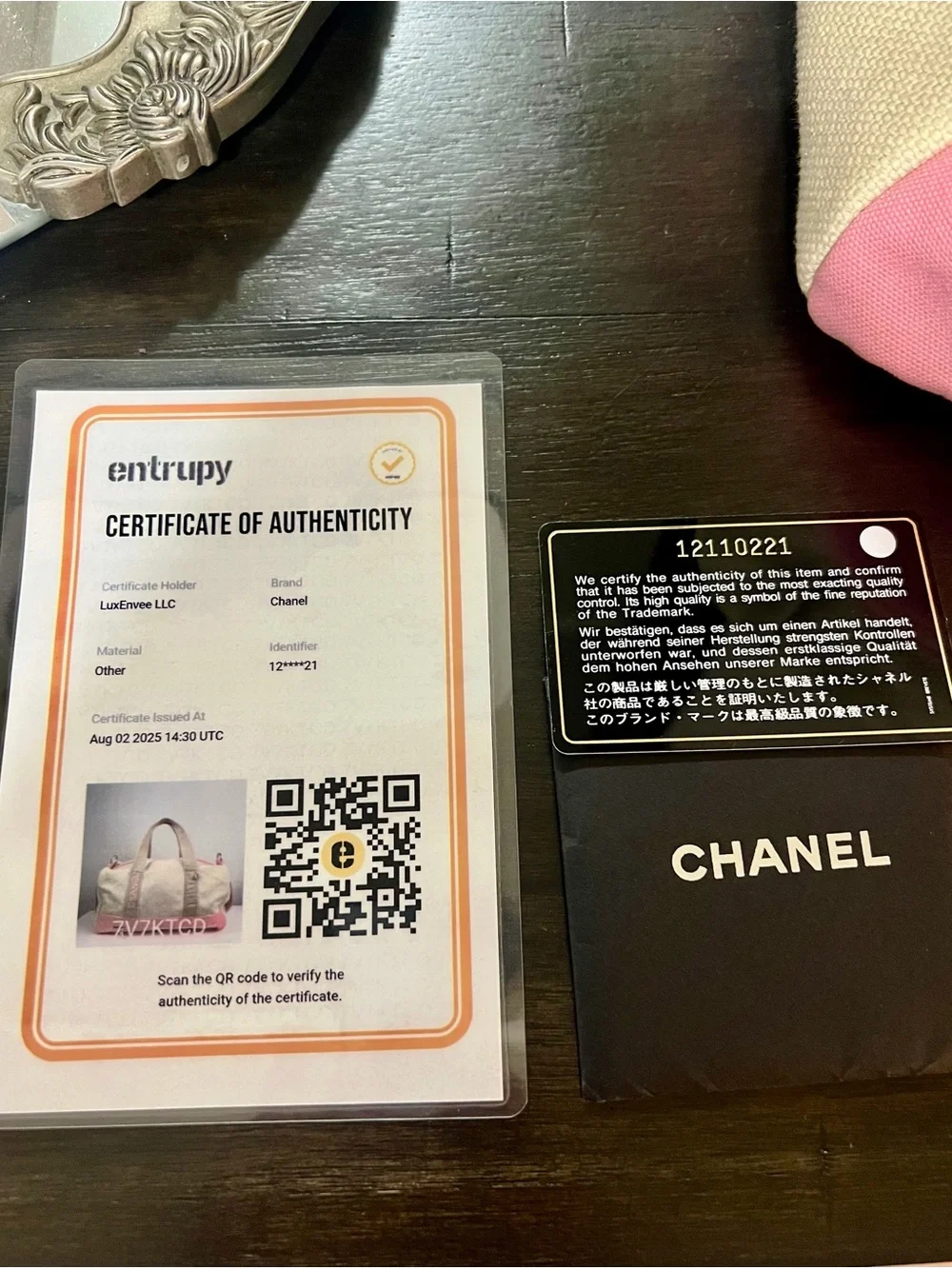 CHANEL Beige and Pink Canvas Weekend Duffle